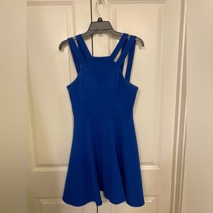 B. Darlin blue mini semi-formal dress size 11/12